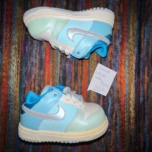311533-101 Nike Dunk Low Metallic Blues Baby Size 5C 2007